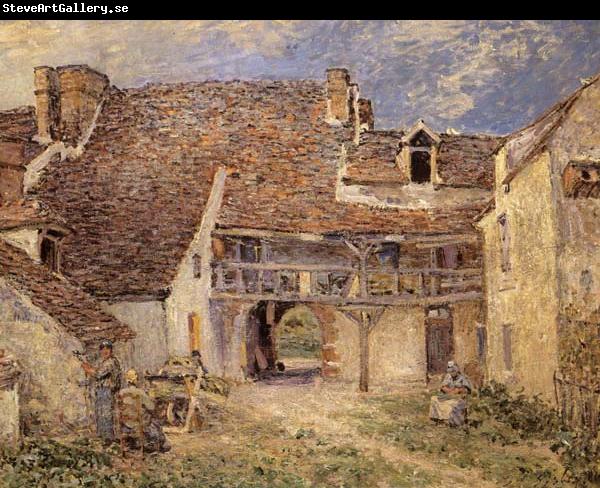 Alfred Sisley Courtyard of Farm at St-Mammes